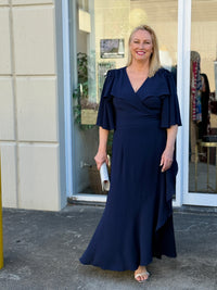 Taylor Navy Wrap Dress