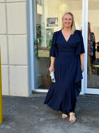 Taylor Navy Wrap Dress