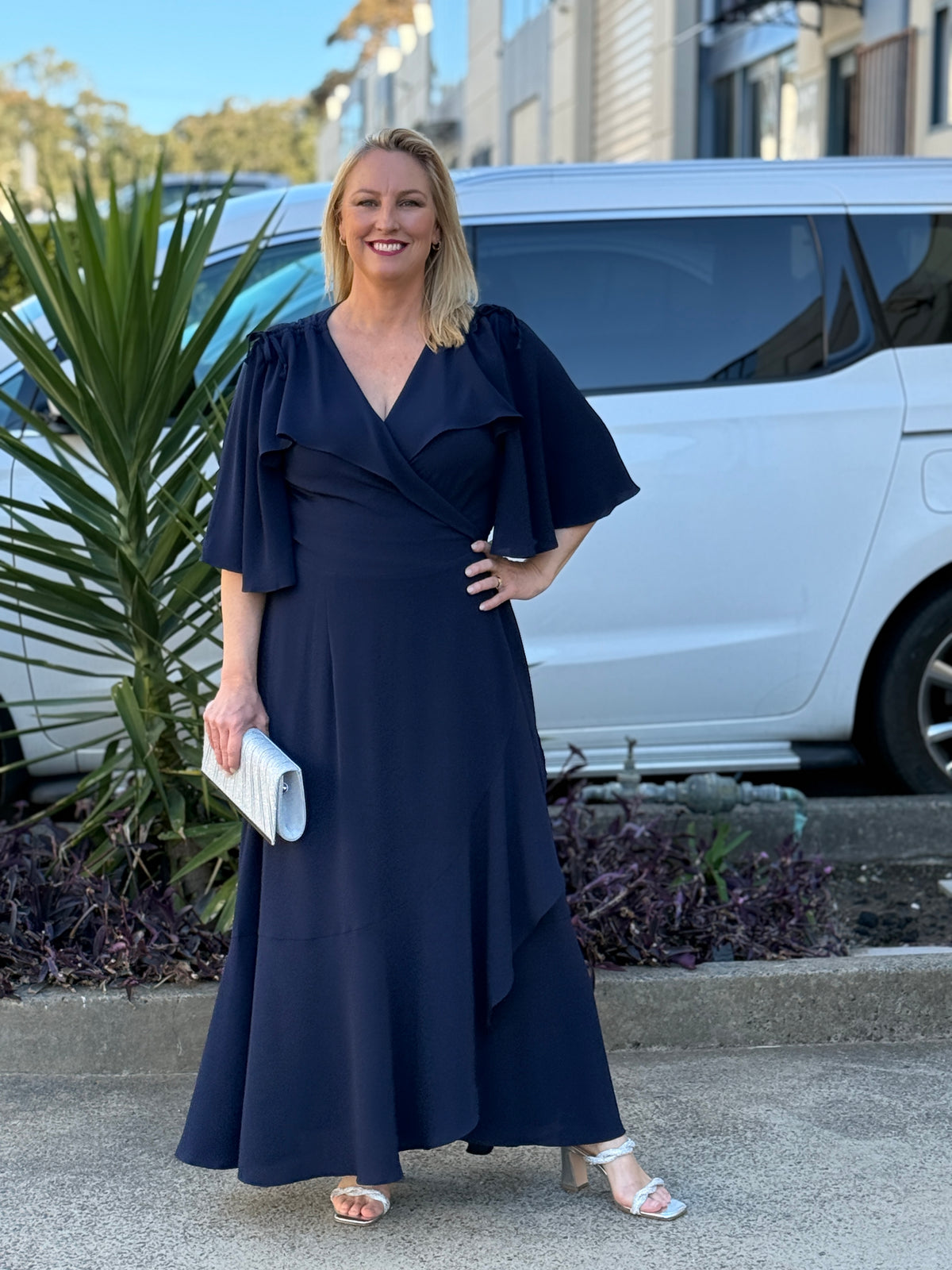 Taylor Navy Wrap Dress