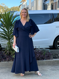 Taylor Navy Wrap Dress