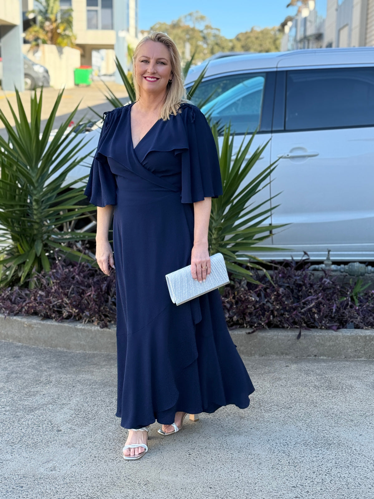 Taylor Navy Wrap Dress
