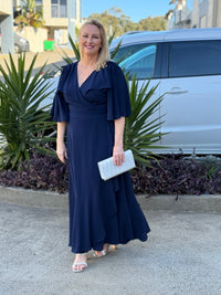 Taylor Navy Wrap Dress