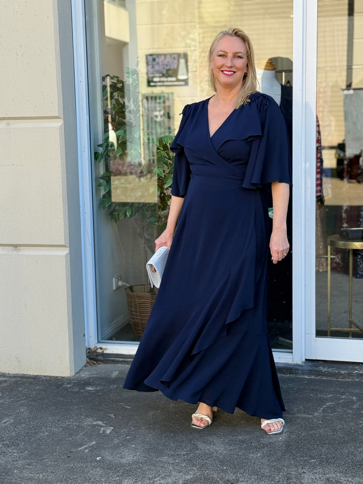 Taylor Navy Wrap Dress