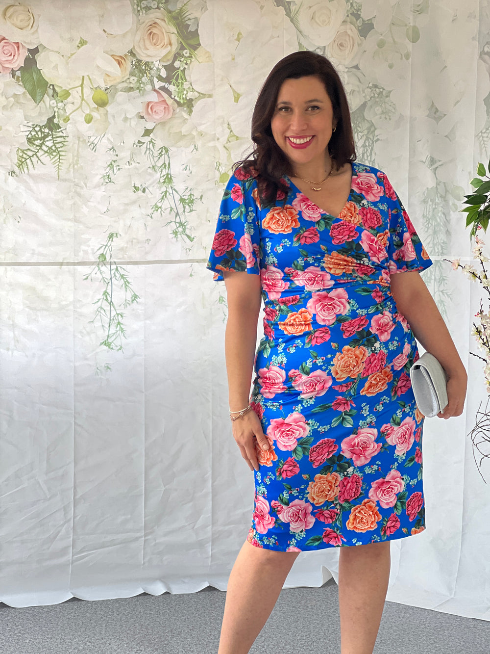 Tia Blue Floral Party Dress – Dressxox