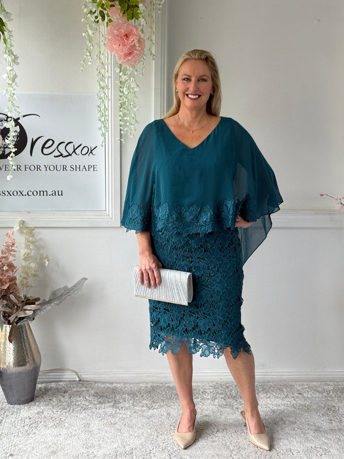 Tiama Emerald Lace Dress