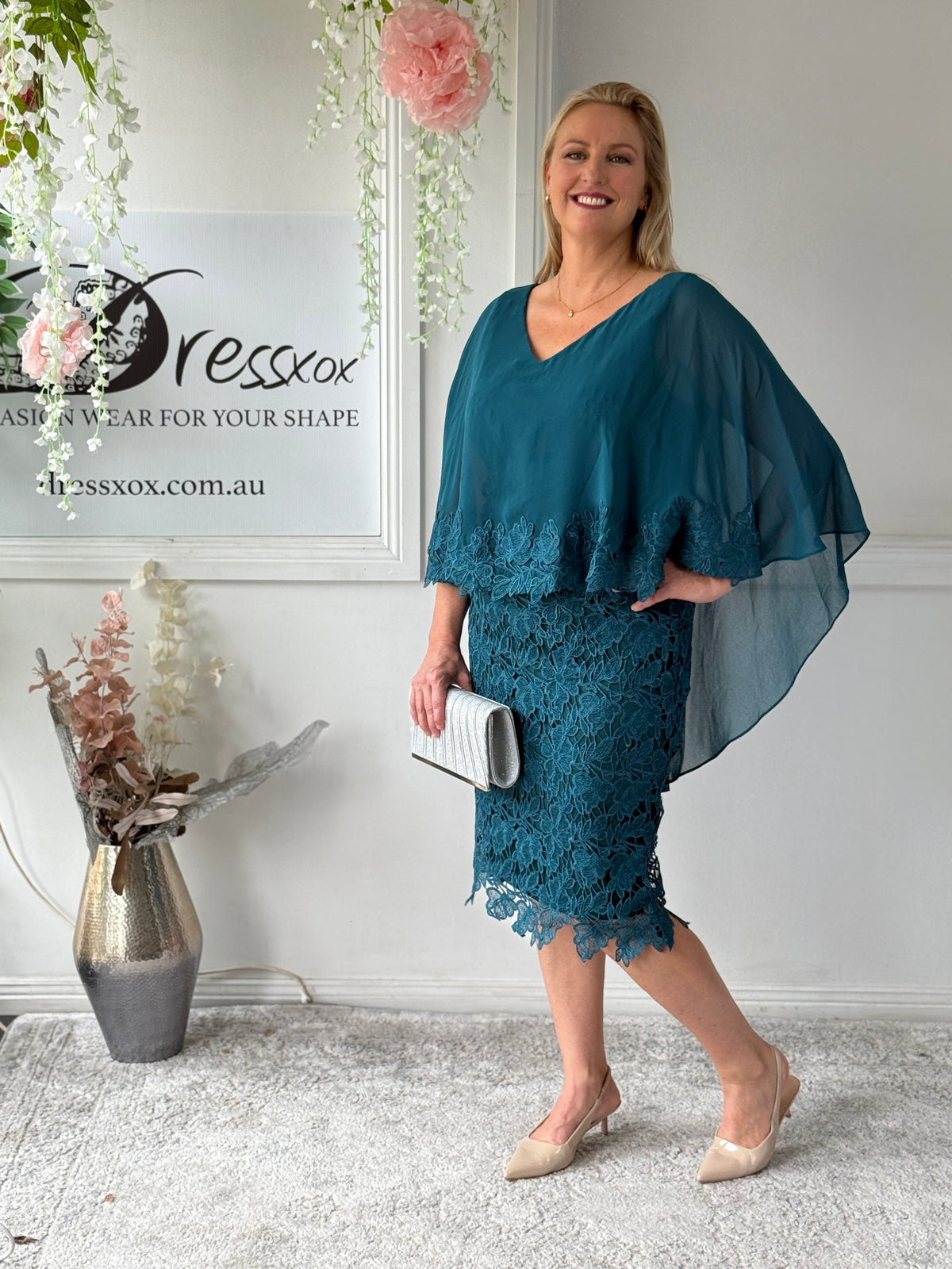 Tiama Emerald Lace Dress