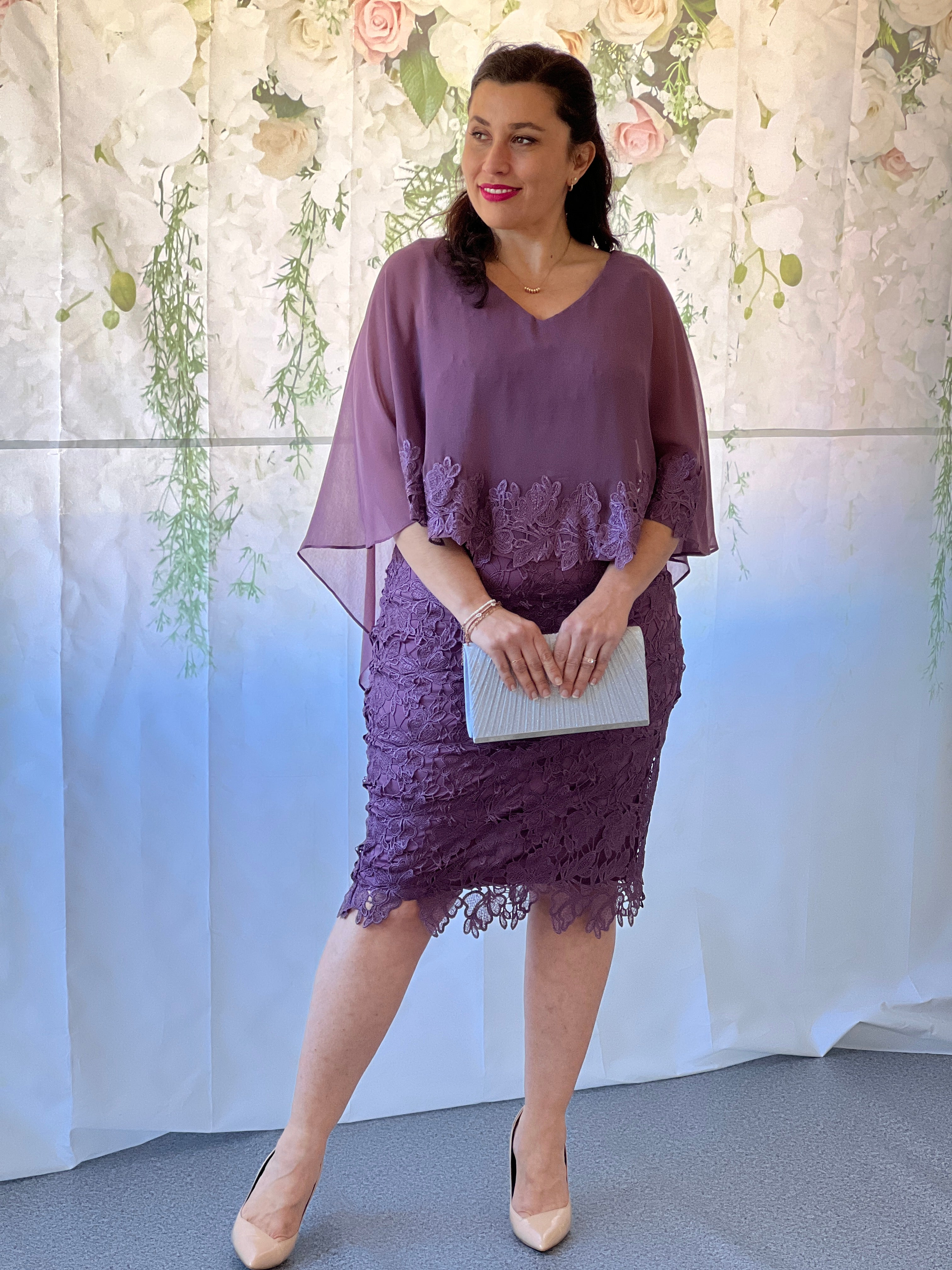 Lavender clearance lace dress