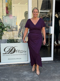 Tiffany Plum Glitter Evening Dress