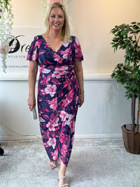 Tracey Hibiscus Evening Dress