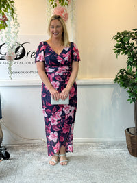 Tracey Hibiscus Evening Dress
