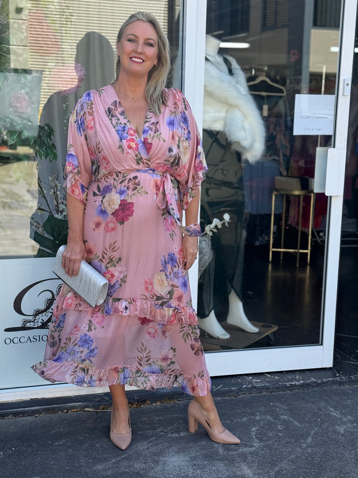 Umara Blush Silk Dress