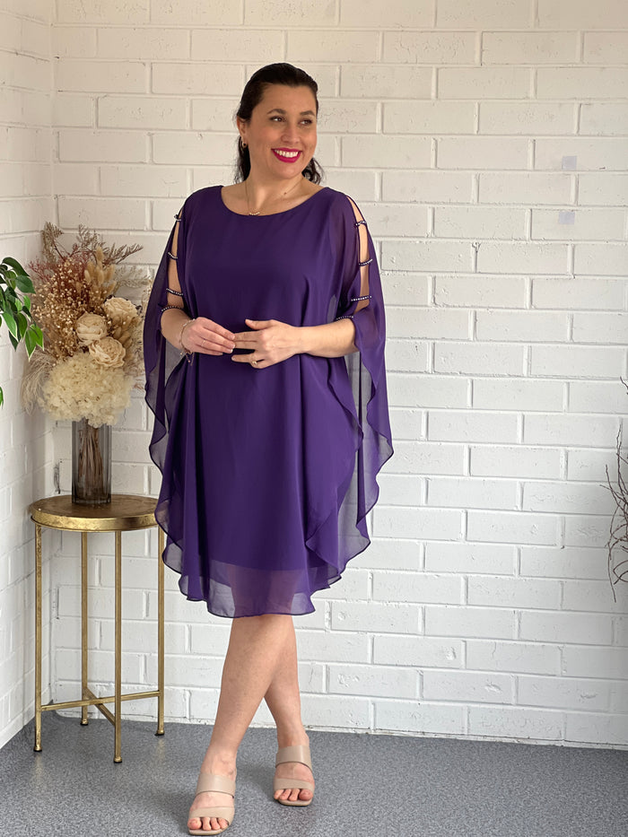 Una Purple Evening Dress