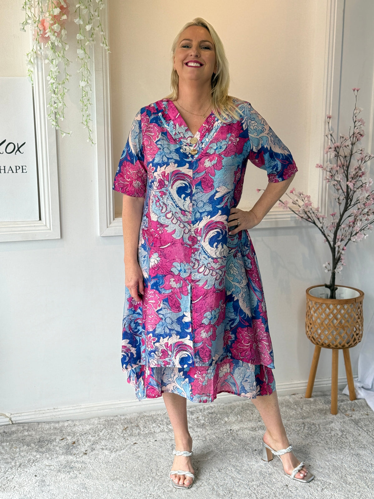 Verona Ocean Floral Layering Dress