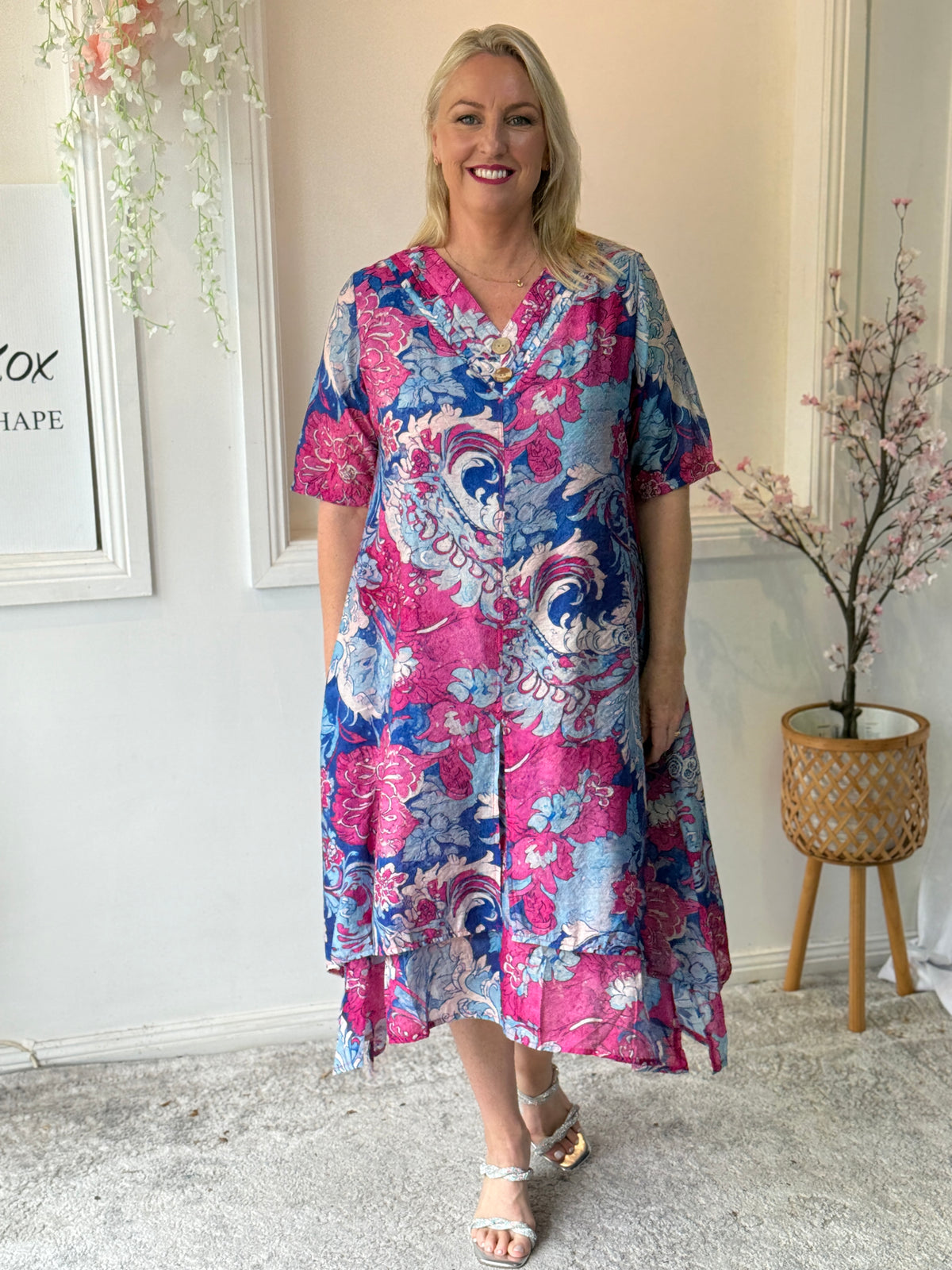 Verona Ocean Floral Layering Dress