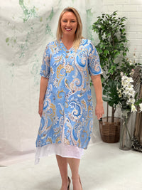 Verona Blue Paisley Layering Dress