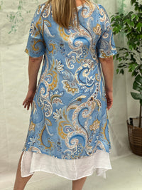 Verona Blue Paisley Layering Dress