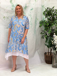 Verona Blue Paisley Layering Dress