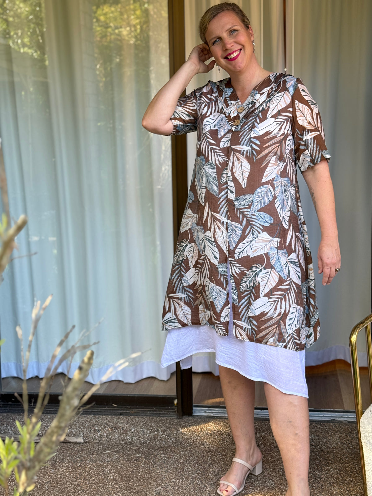 Verona Brown Layering Dress