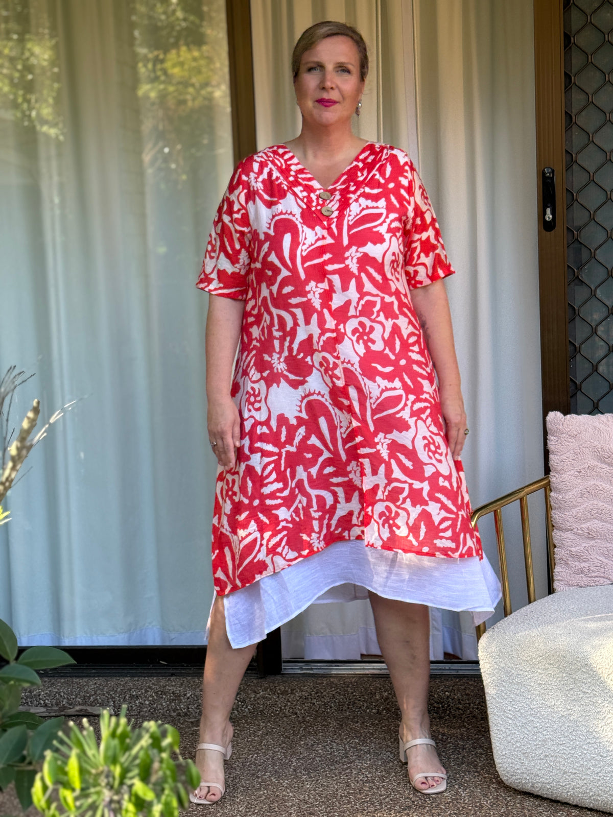 Verona Coral Layering Dress