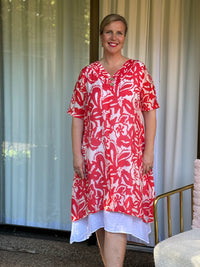 Verona Coral Layering Dress