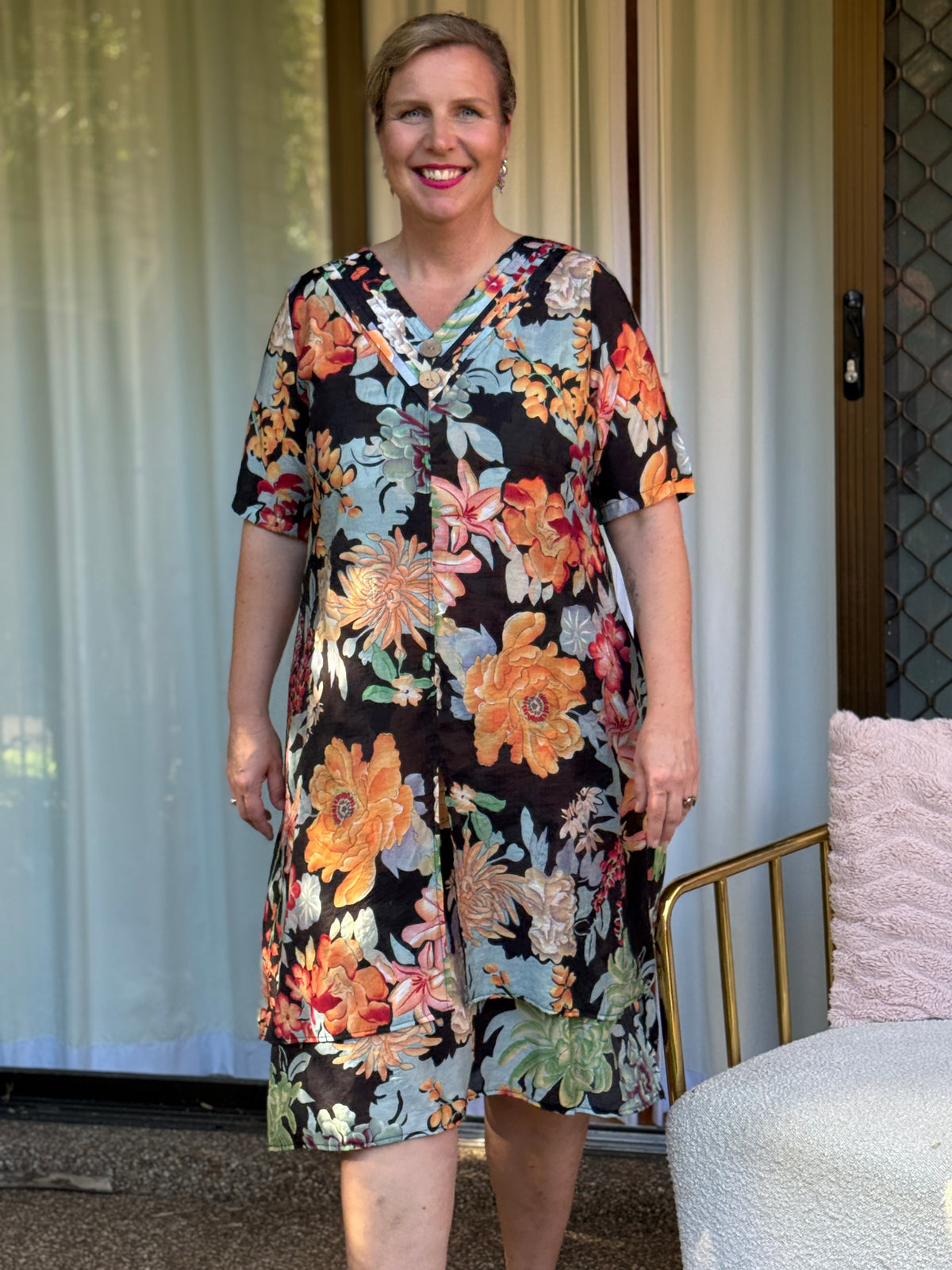 Verona Night Floral Layering Dress