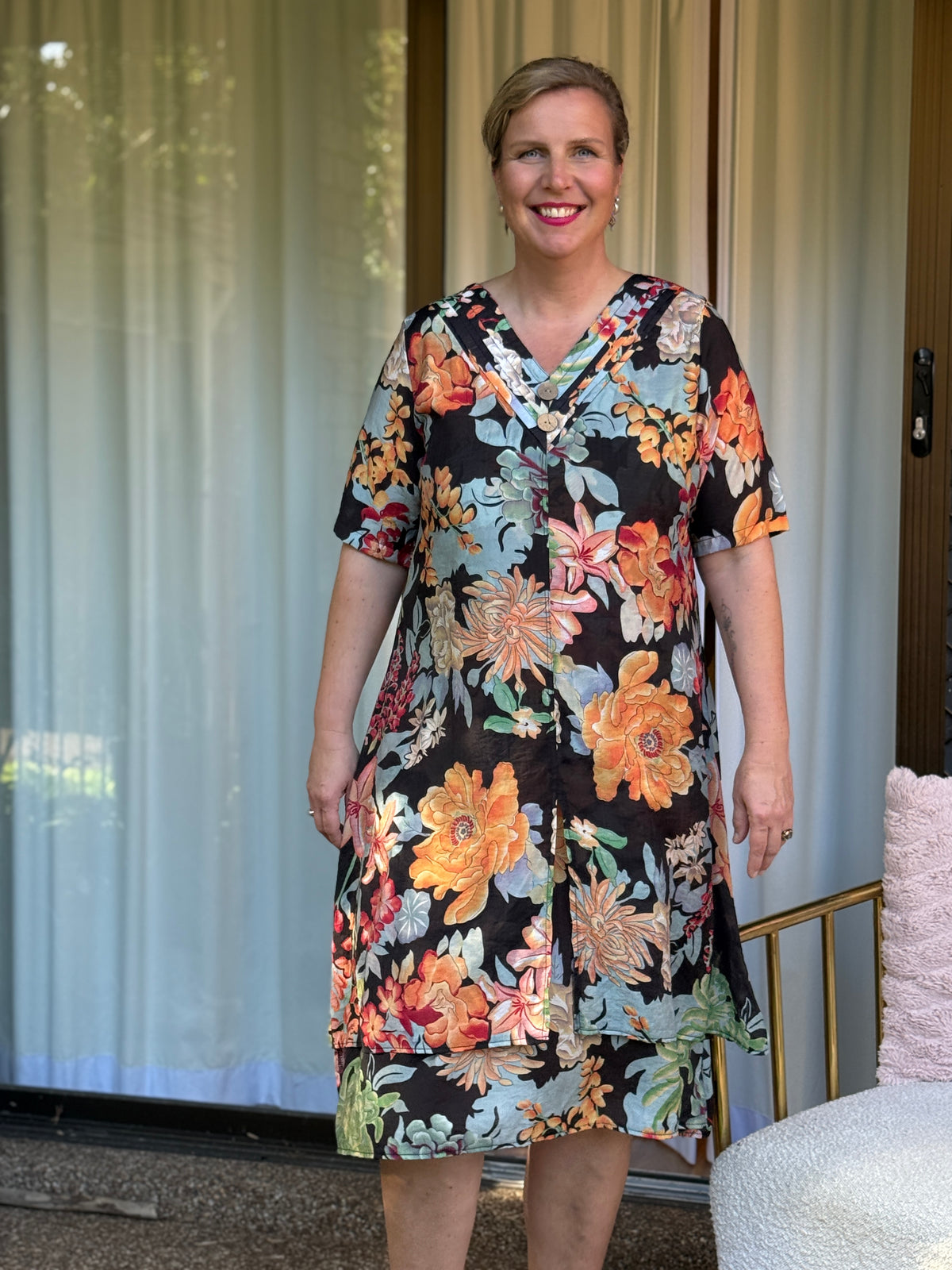 Verona Night Floral Layering Dress