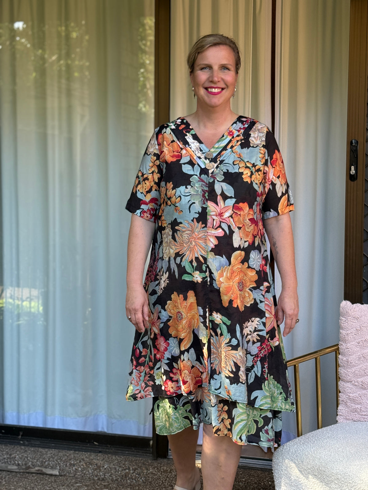 Verona Night Floral Layering Dress