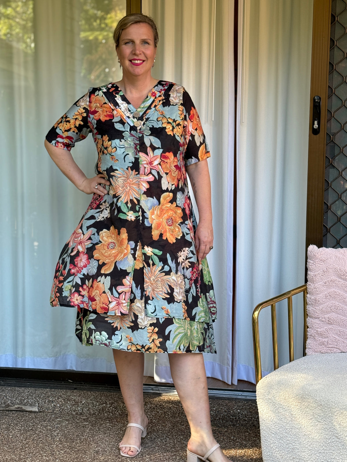 Verona Night Floral Layering Dress