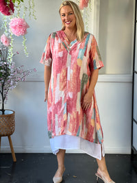 Verona Sunset Abstract Layering Dress