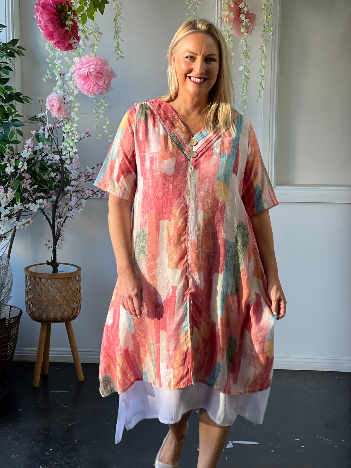 Verona Sunset Abstract Layering Dress