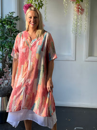 Verona Sunset Abstract Layering Dress
