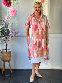 Verona Sunset Abstract Layering Dress