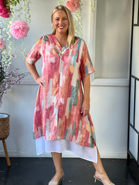 Verona Sunset Abstract Layering Dress