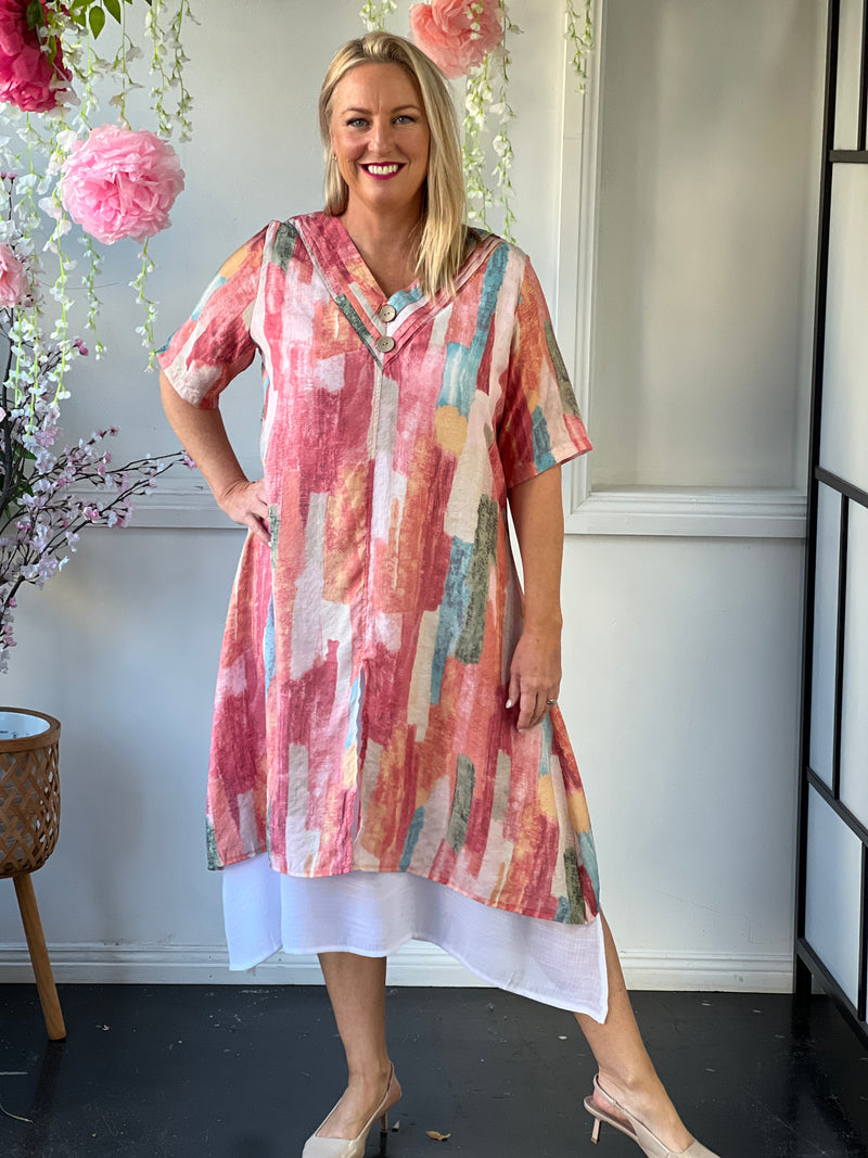 Verona Sunset Abstract Layering Dress