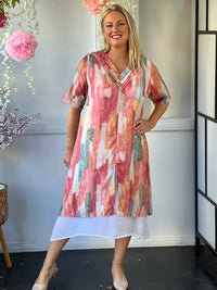 Verona Sunset Abstract Layering Dress