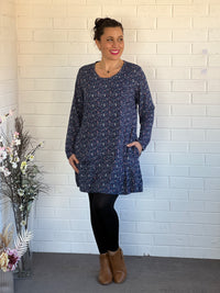 Vesper Blue Meadow Knit Tunic