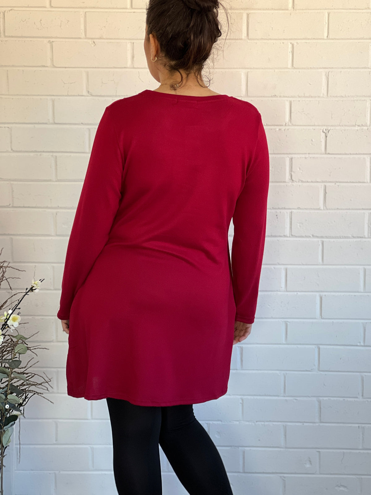Vesper Burgundy Knit Tunic