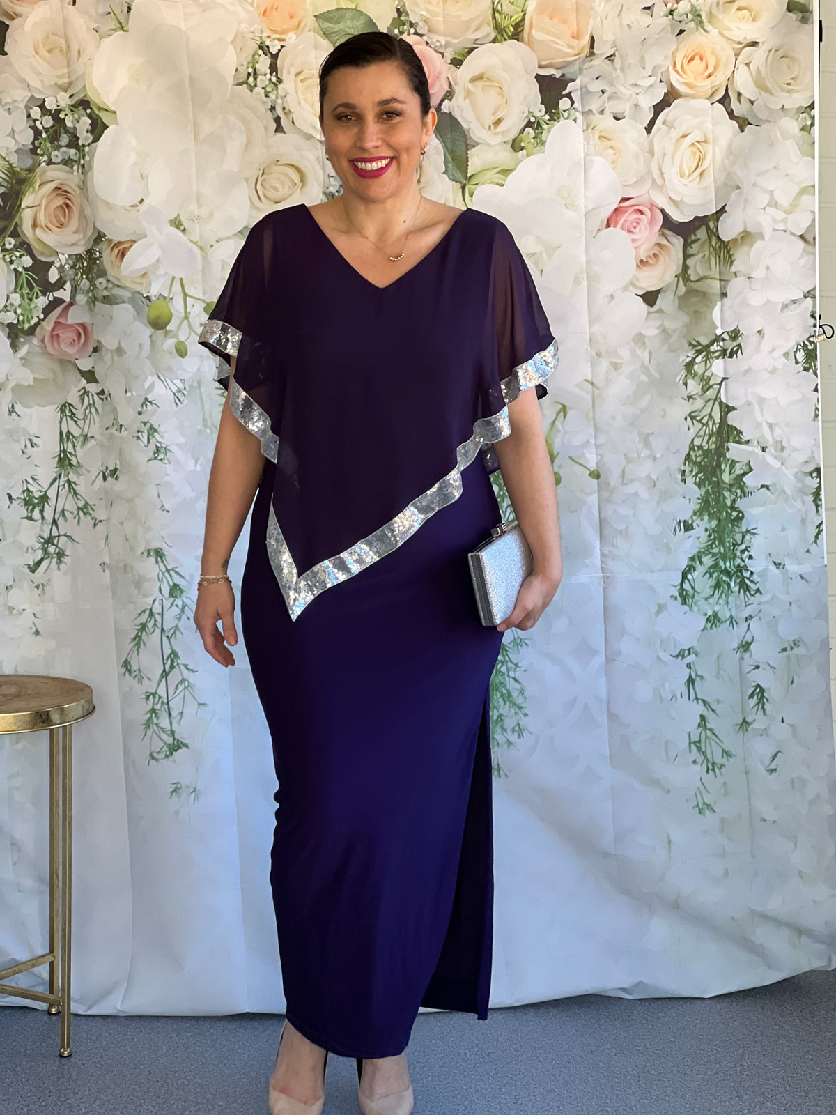 Vesta Purple Evening Dress
