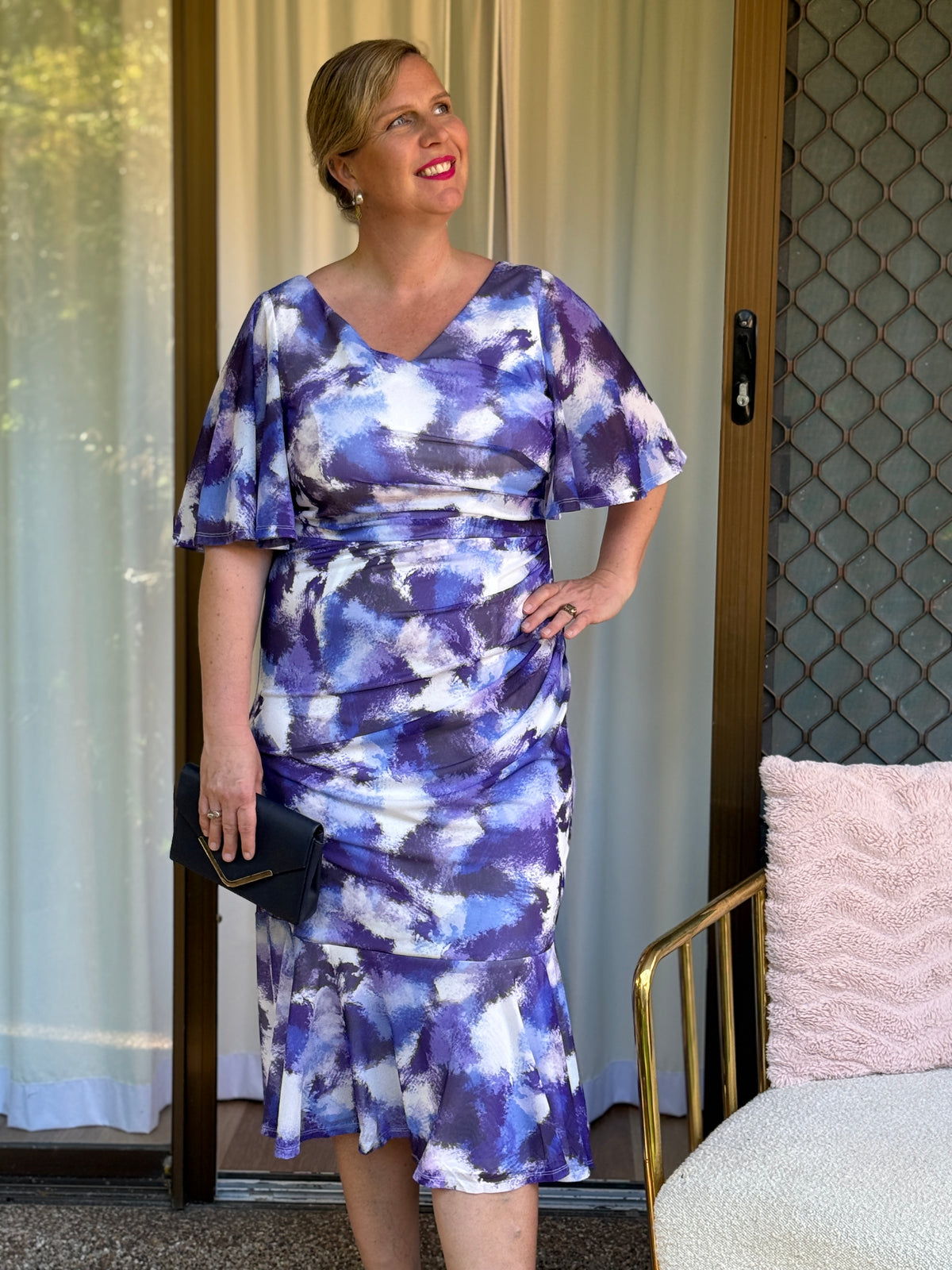 Vivianna Blue Ink Evening Dress