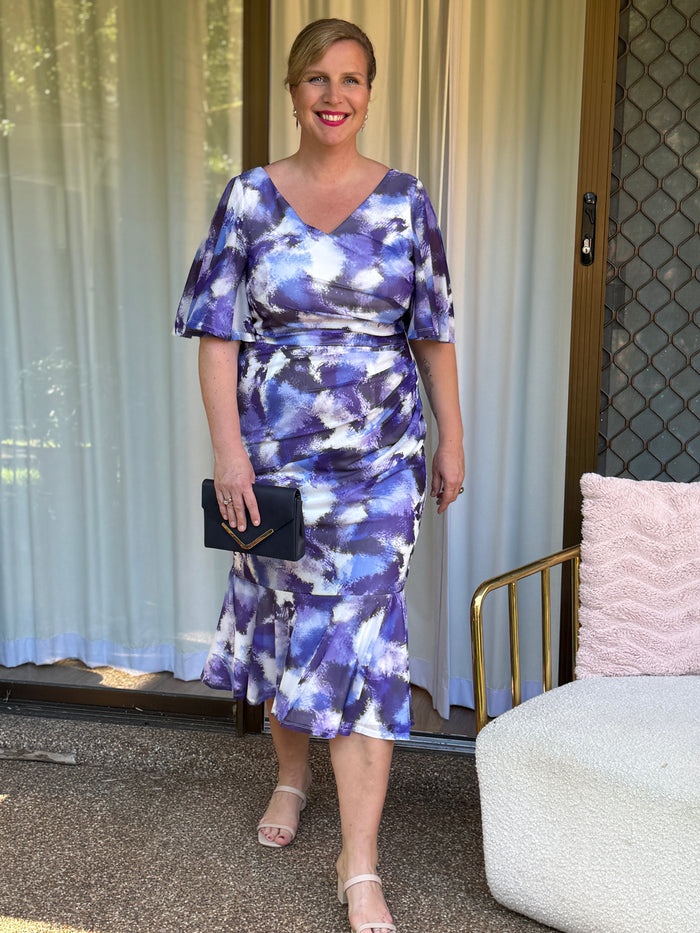 Vivianna Blue Ink Evening Dress