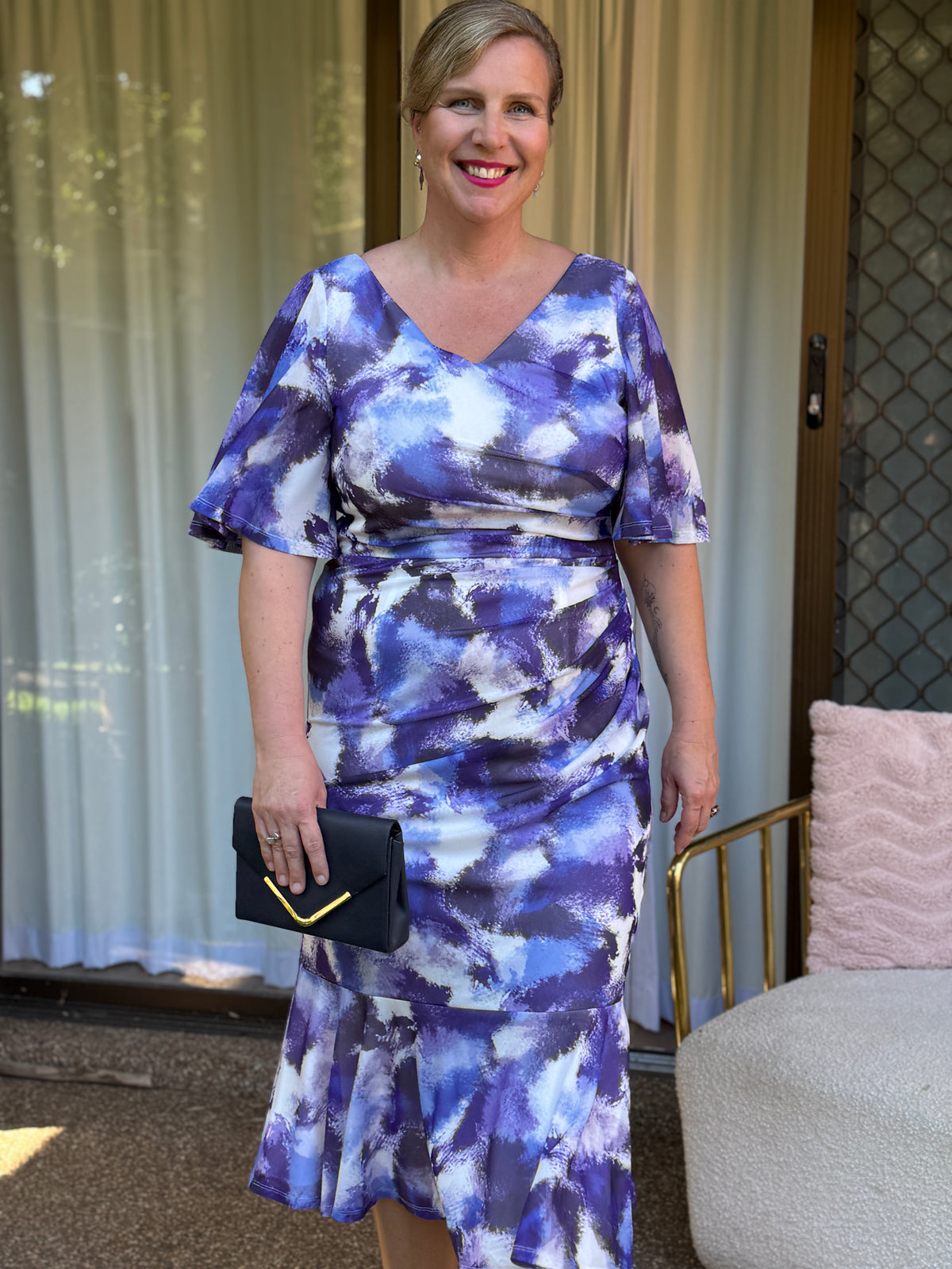 Vivianna Blue Ink Evening Dress