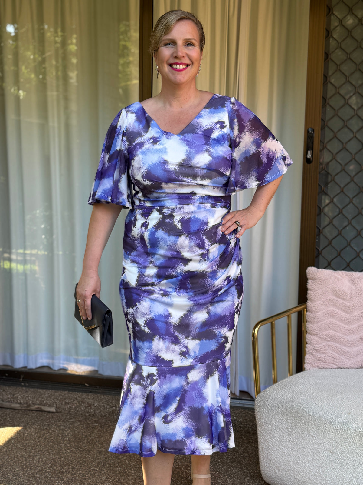 Vivianna Blue Ink Evening Dress