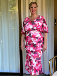 Vivianna Pink Stretch Cocktail Dress