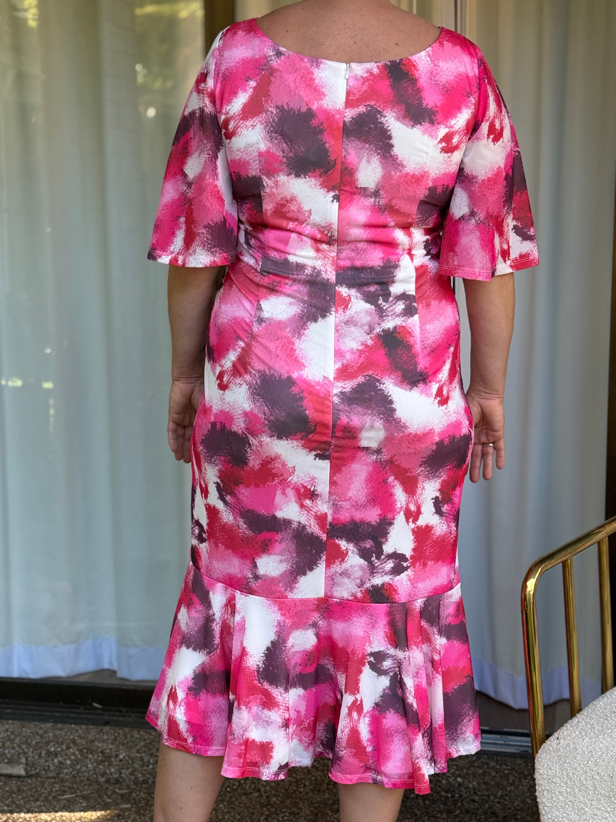 Vivianna Pink Stretch Cocktail Dress