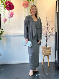 Voss Khaki Stretchy Jersey Dress