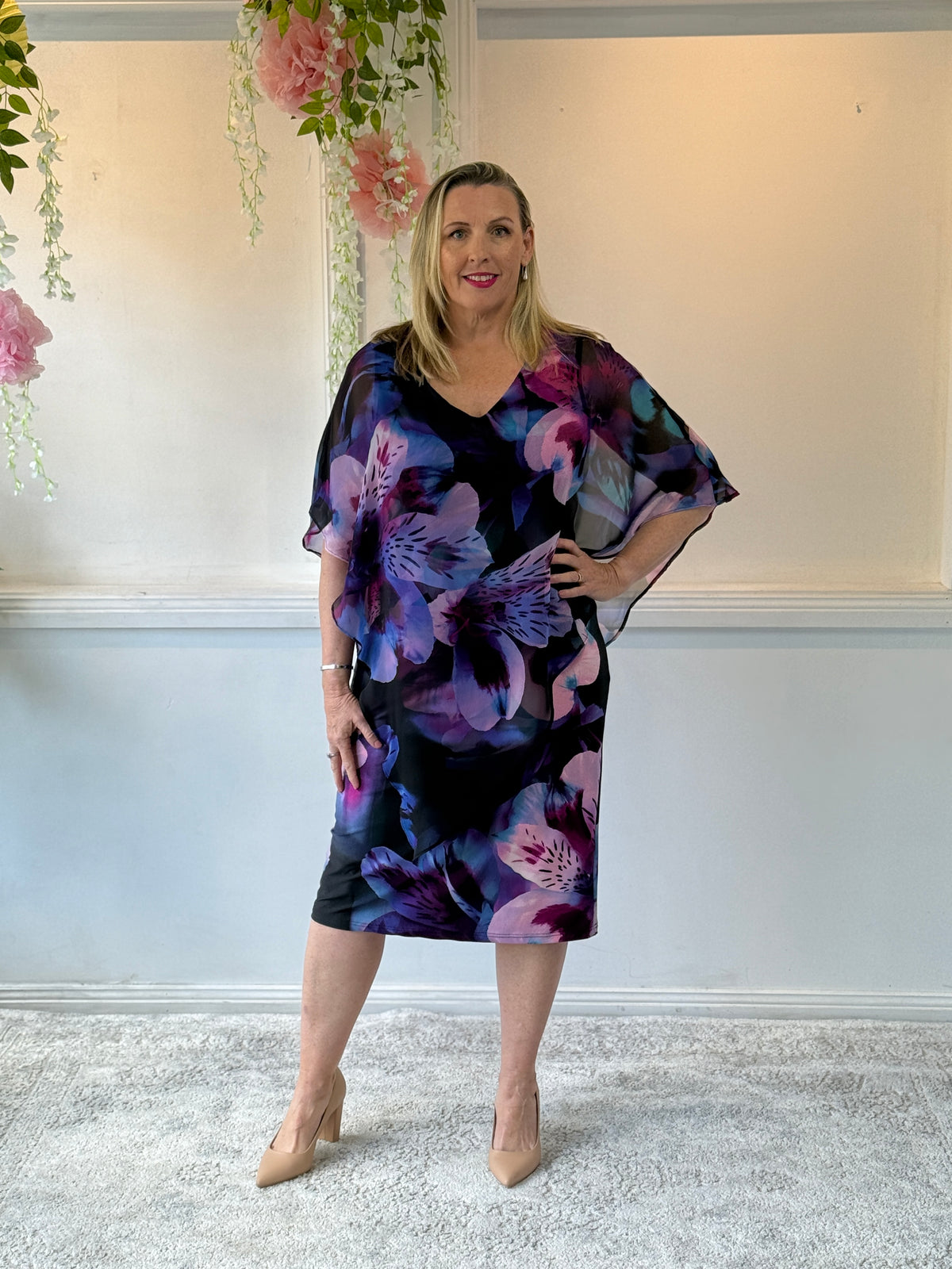 Wren Floral Purple Event Dress