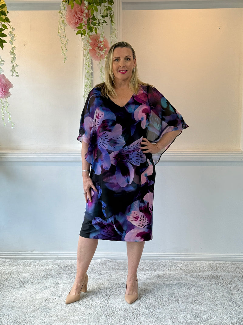 Wren Floral Purple Event Dress
