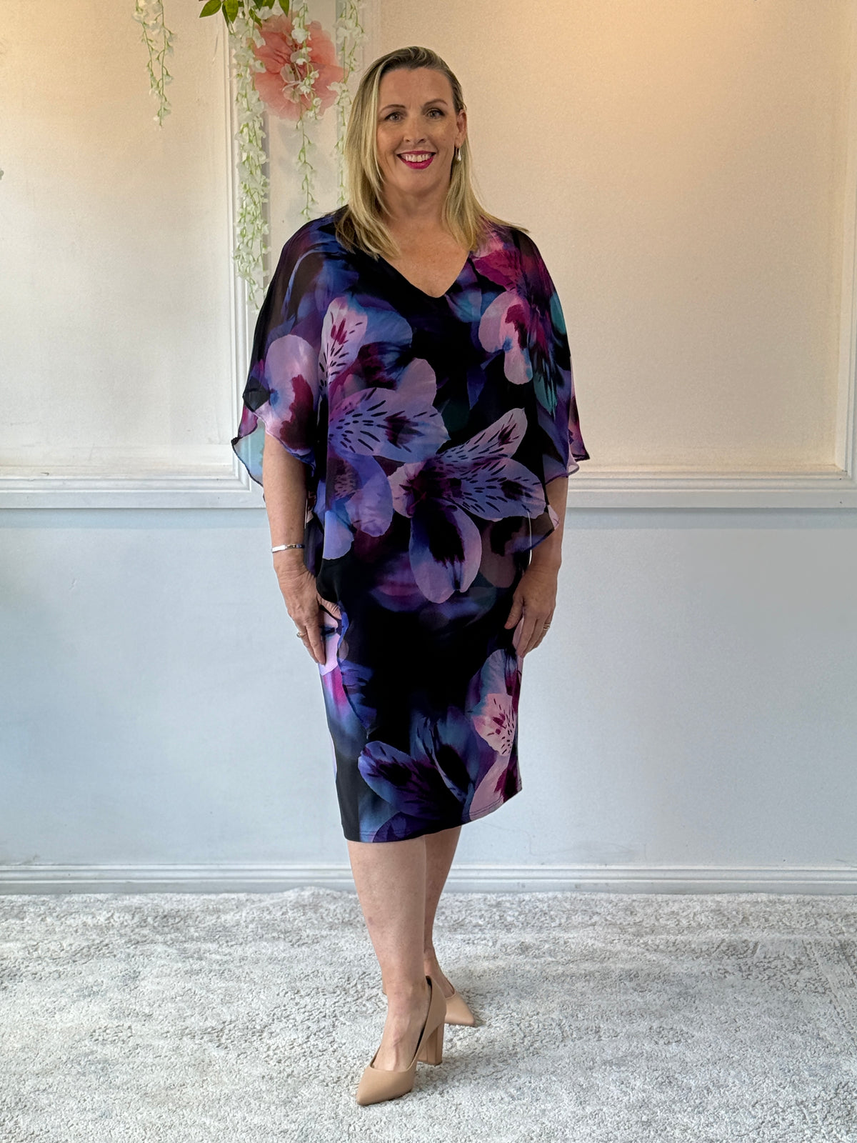 Wren Floral Purple Event Dress