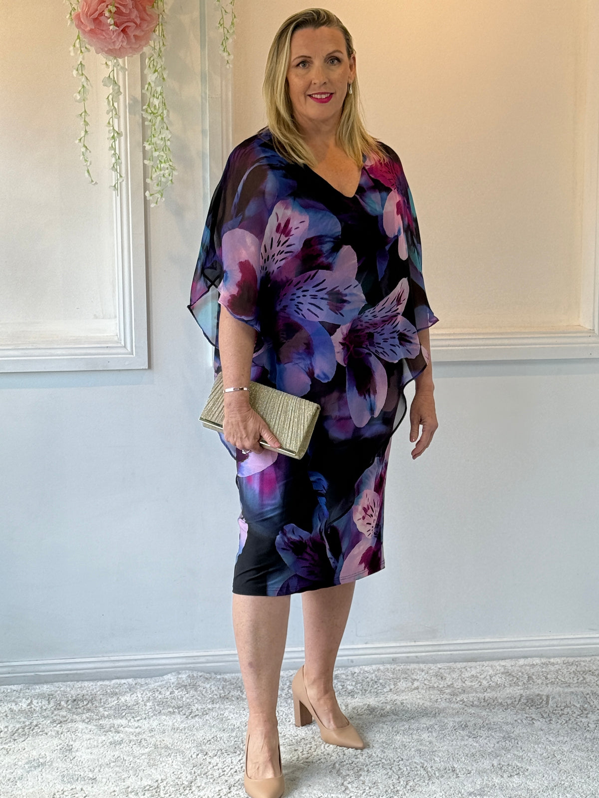 Wren Floral Purple Event Dress