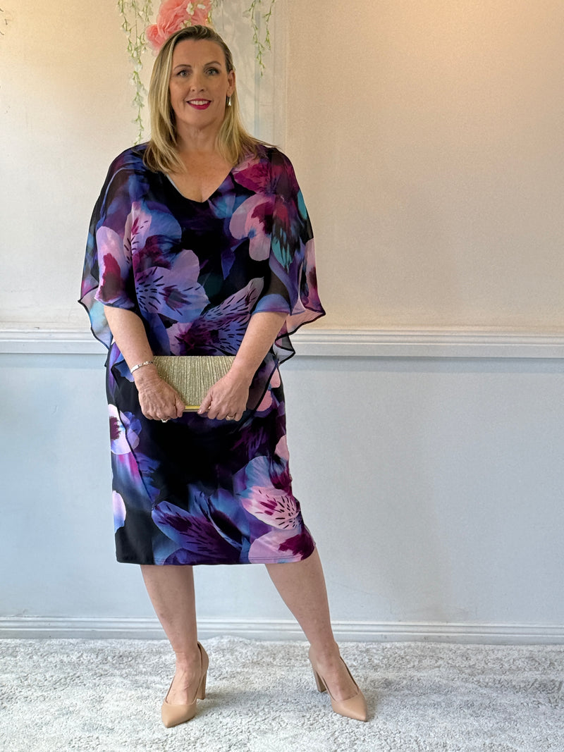 Wren Floral Purple Event Dress